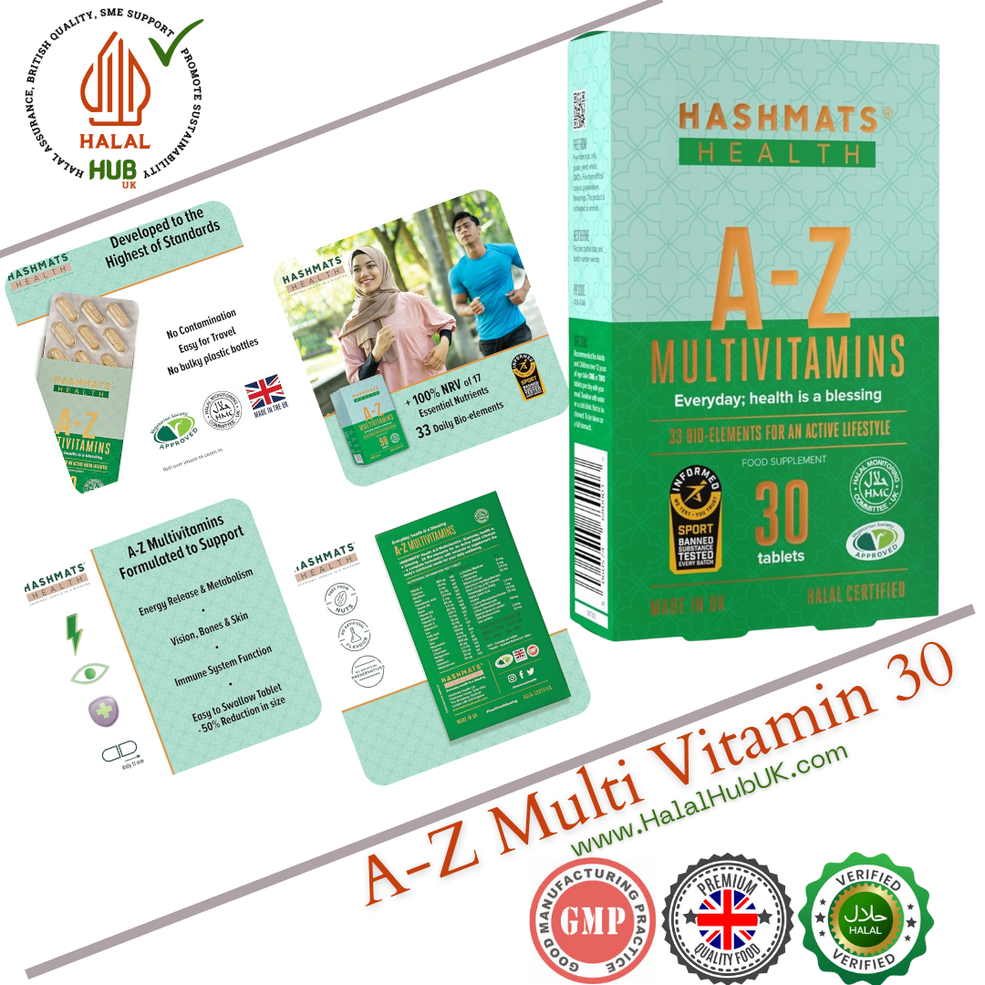 A-Z Multivitamins with 33 Bio-Elements (30 | 60| 90 Tablets) Supplement | UK Halal & Vegetarian Health
