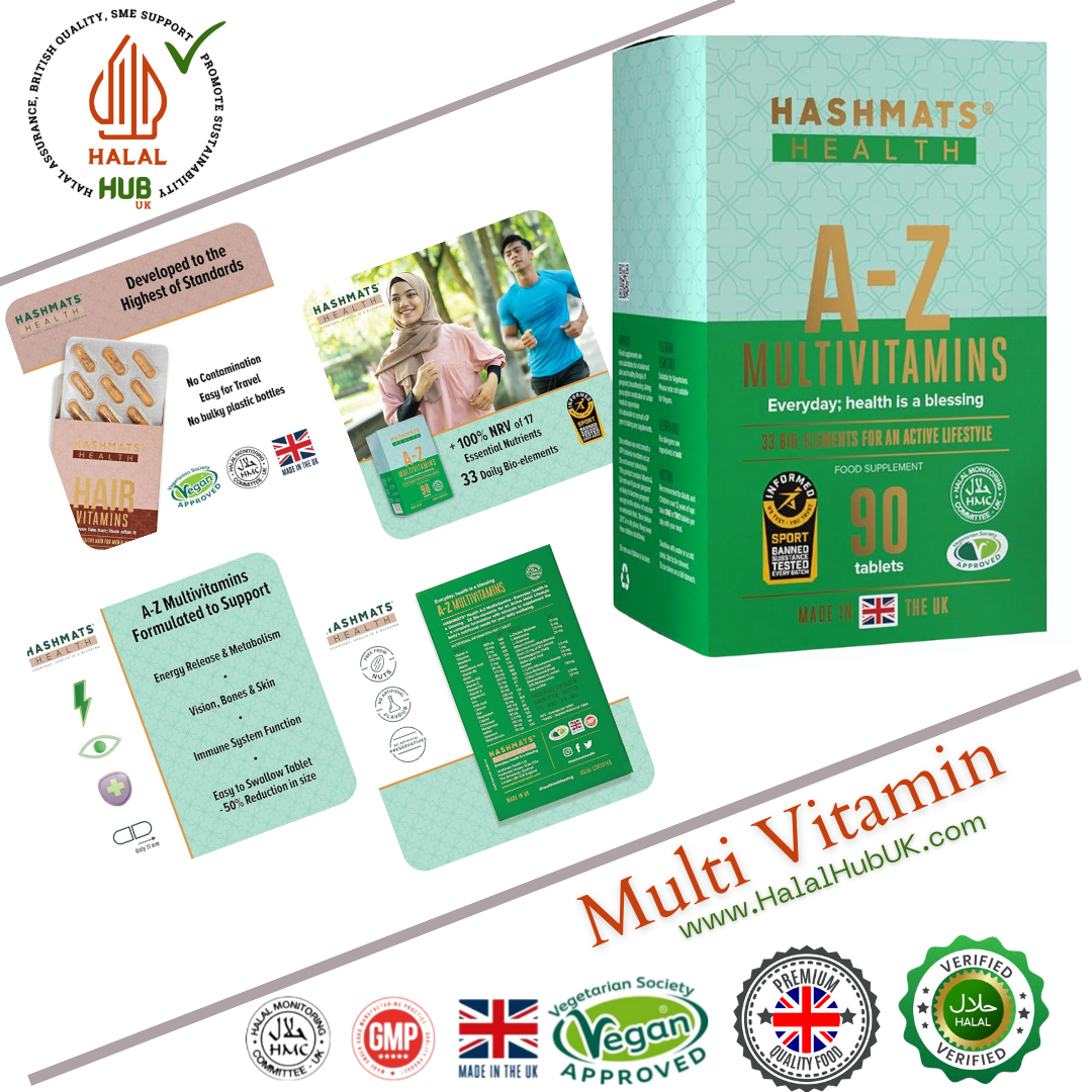 A-Z Multivitamins with 33 Bio-Elements (30 | 60| 90 Tablets) Supplement | UK Halal & Vegetarian Health